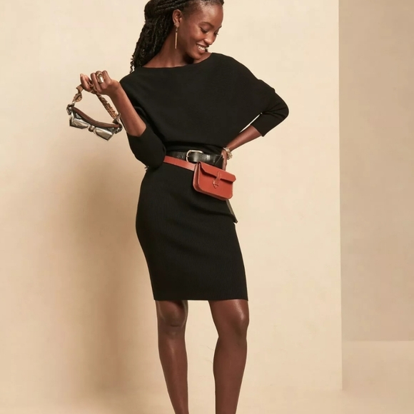 New Banana republic off shoulder sweater dress large tall - Picture 2 of 5